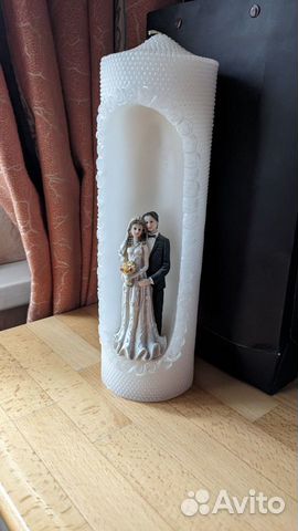 Свеча свадебная, интерьерная 30 см