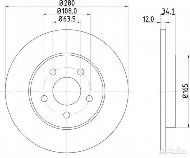 Диск тормозной ford jaguar mondeo X-type B4Y B5Y B