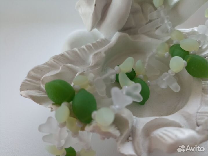 Чешская бижутерия с морозным стеклом