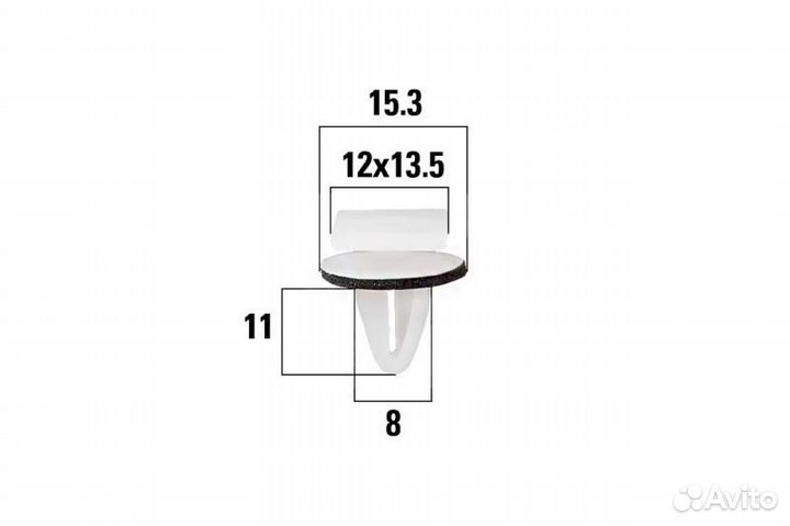 Клипсы автомобильные mitsubishi lancer, delica