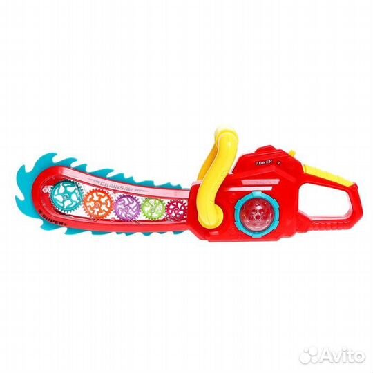 Игрушечная «Бензопила» с шестеренками (свет, звук)