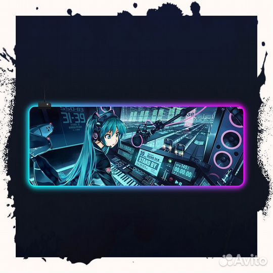 Игровые Аниме коврики для мыши С подсветкой и без