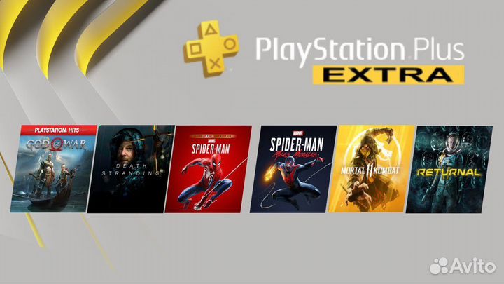 Подписка PS Plus Extra до 12 месяцев (400 игр)