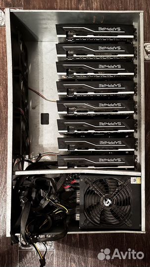 Риг 8 Sapphire rx580 8GB
