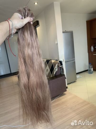 Волосы натуральные срез 53 см