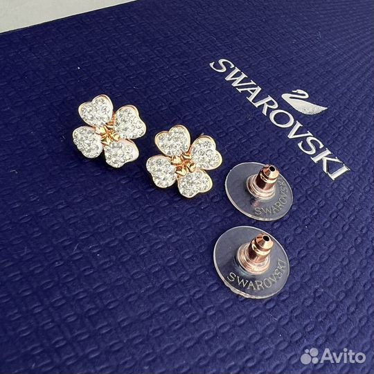 Swarovski серьги клевер latisha