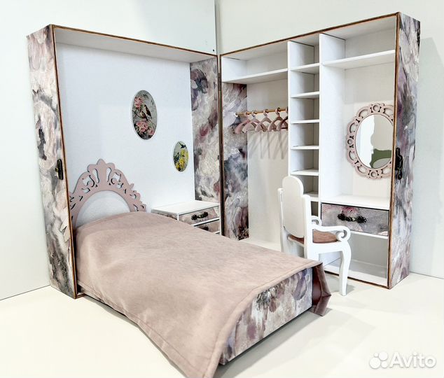 Кукольный домик для барби с мебелью