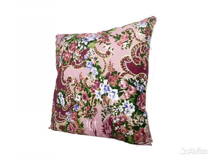 Подушка для сна, 60х60, лебяжий пух/поплин