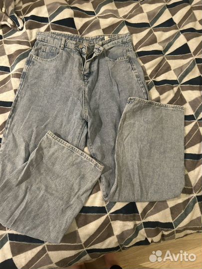 Джинсы прямые широкие