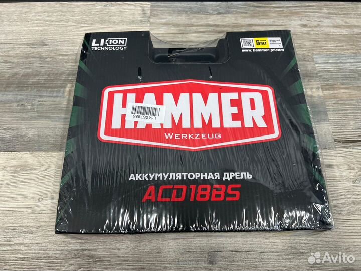 Дрель-шуруповерт на АКБ hammer ACD18BS