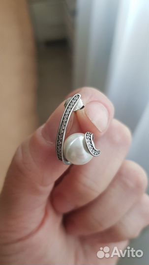 Серебряные серьги с жемчугом