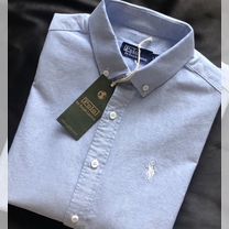 Рубашка голубая Ralph Lauren S-3XL