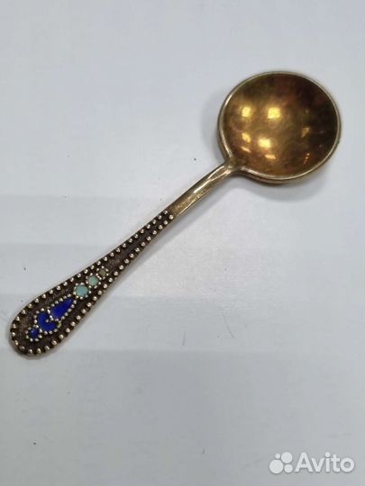 Серебро Ложка для соли. 875 проба. Звезда