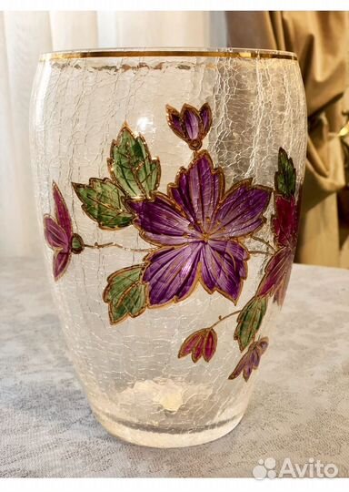 Ваза фарфоровая голубая