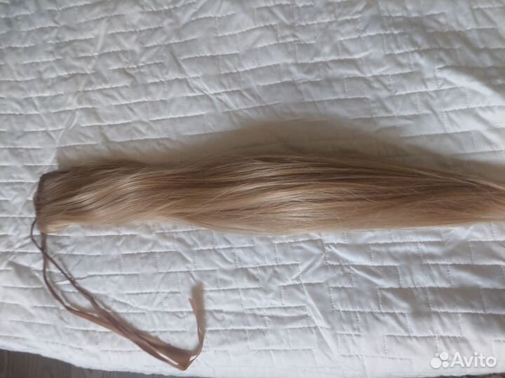 Волосы на заколках блонд 55 см