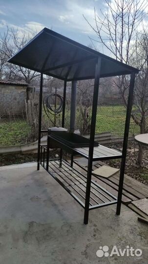 Мангал с крышей