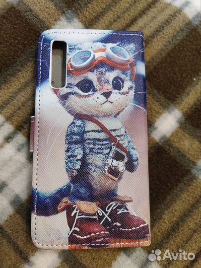 Чехол-книжка для Samsung A7 2018 с магнитом, новый