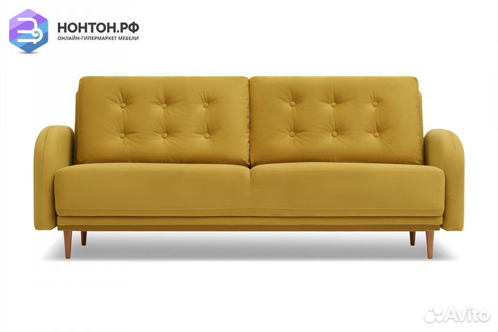 Диван книжка Париж горчичный