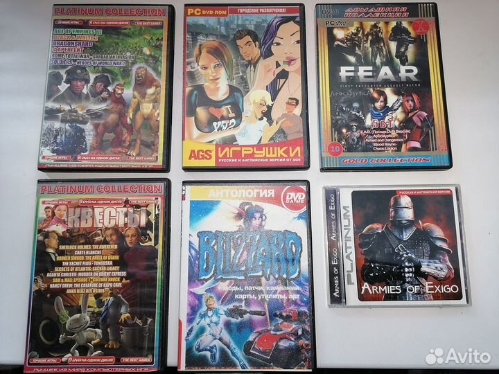 Диски DVD и CD с играми