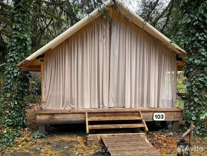 Сафари-шатер для глэмпинга 4x6 в каркасе 4x8