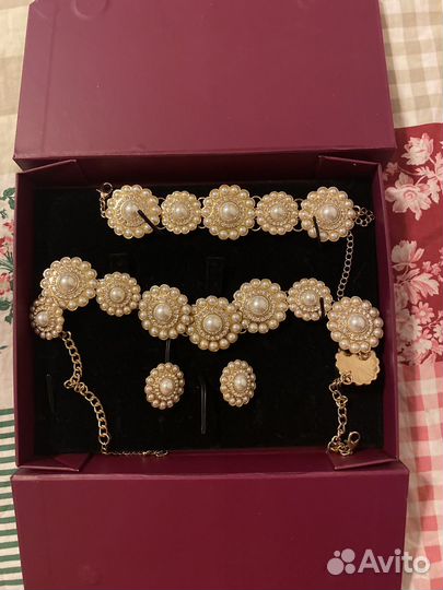 Серьги браслет и колье