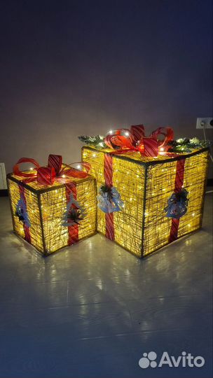 Куб новогодний декоративный