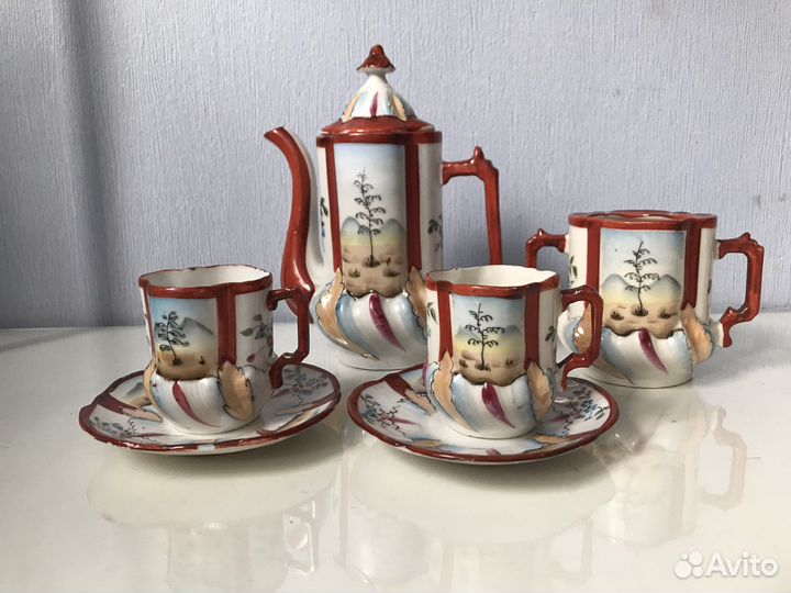 Старинный кофейный сервиз Городница редкий