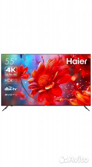 Телевизор Haier 55 SMART TV S2, 55 (139 см) UHD 4K