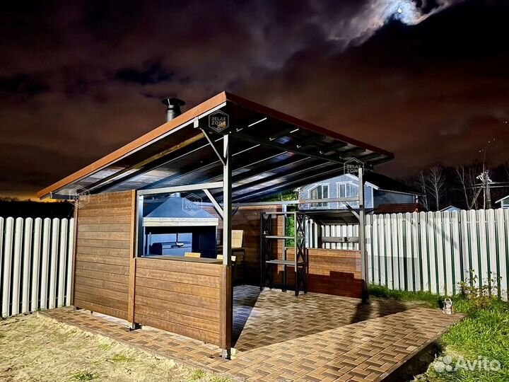 Мангал с крышей Беседка Коплекс