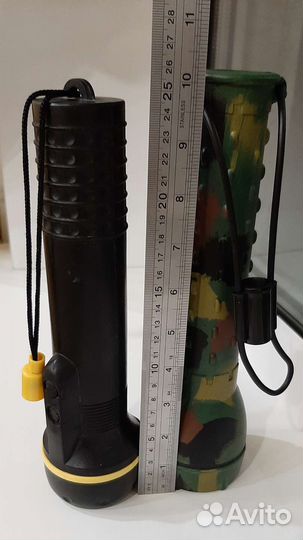 Фонарь с батарейками D 1,5V LR20 2 шт