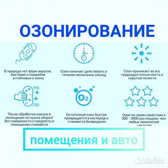 Озонирование квартир/авто. Удаление любых запахов