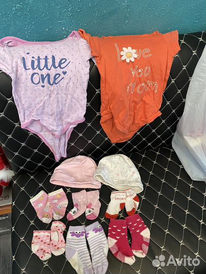 Три пакета вещей на девочку 6-12 месяцев