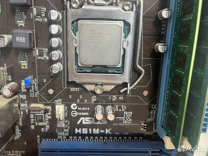 Комплект 1155 сокет i7 2600 16 ram кулер