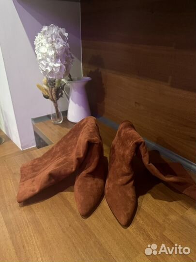 Сапоги замша
