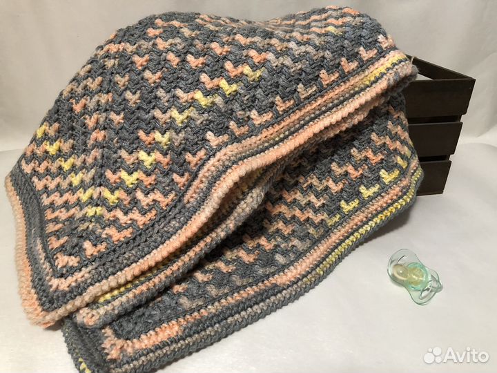 Плед детский вязаный ручная работа