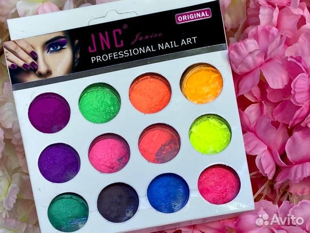 Акриловая пудра для маникюра, 12 цветов