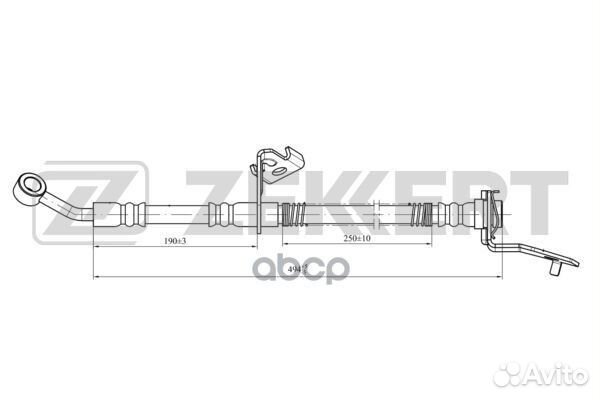 Шланг тормозной передний правый Hyundai Solaris