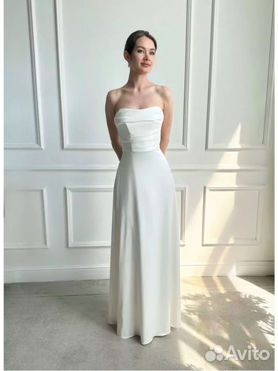 Свадебное платье для невесты с драпировкой