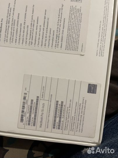 Apple MacBook Pro 15 2016 512 ssd i7 Radon Pro 455