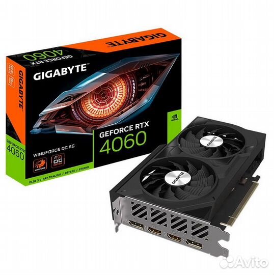 Видеокарта gigabyte nvidia RTX 4060 windforce OC