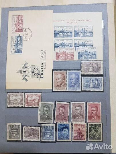 Почтовые марки альбом Чехословакия 1940-ые года