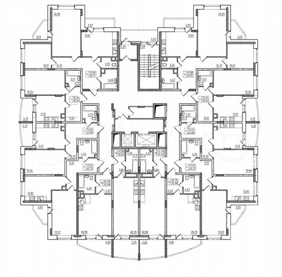 2-к. квартира, 69,9 м², 5/17 эт.