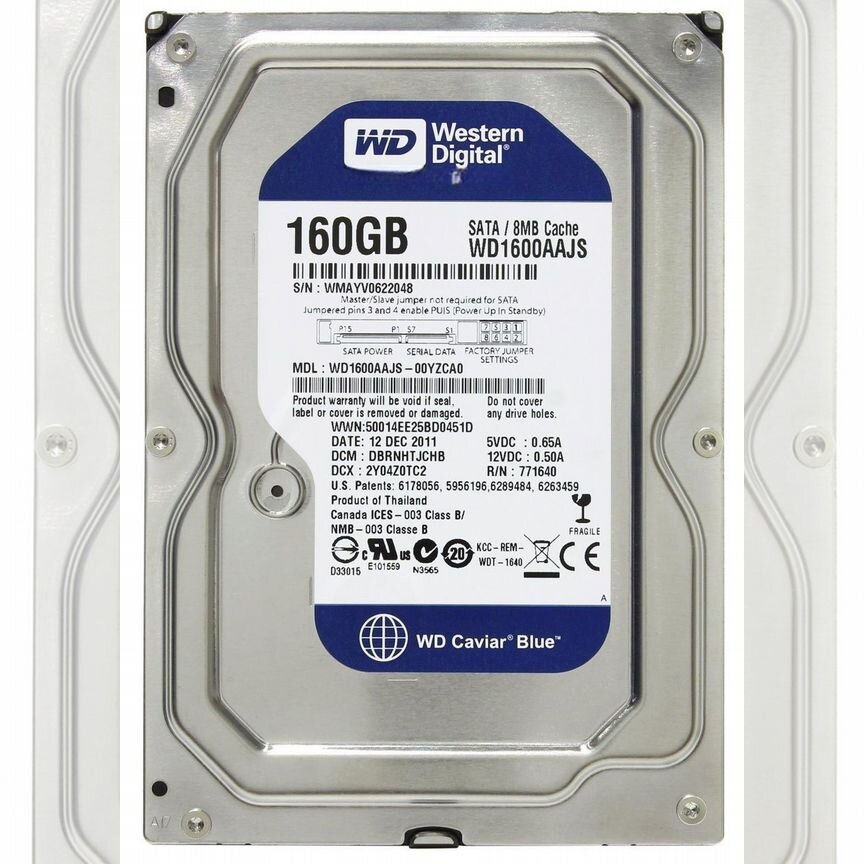[WD1600AAJS] Жесткий Диск Western Digital 160gb Sata Wd1600aajs