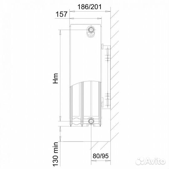 Стальной панельный радиатор отопления Лемакс С33/5