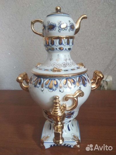 Самовар сувенирный Гжель,70-десятые годы