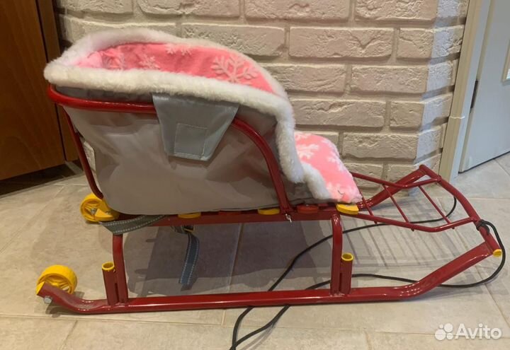 Санки nica с тёплым сиденьем для малыша