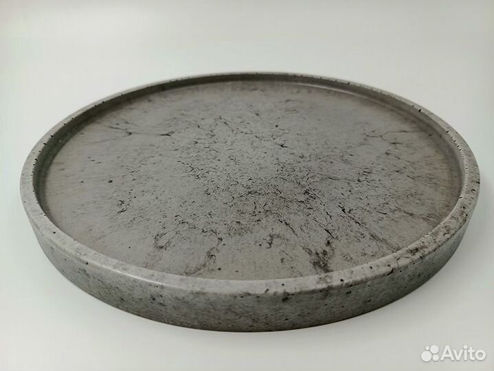Поднос из бетона серый