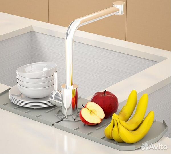 Защитный силиконовый коврик для раковины