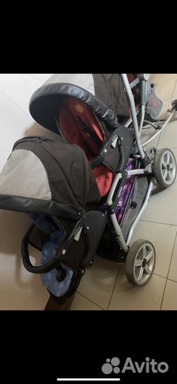 Коляска для двойни peg perego