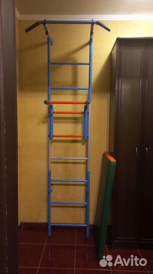 Шведская стенка с турником и матом бу